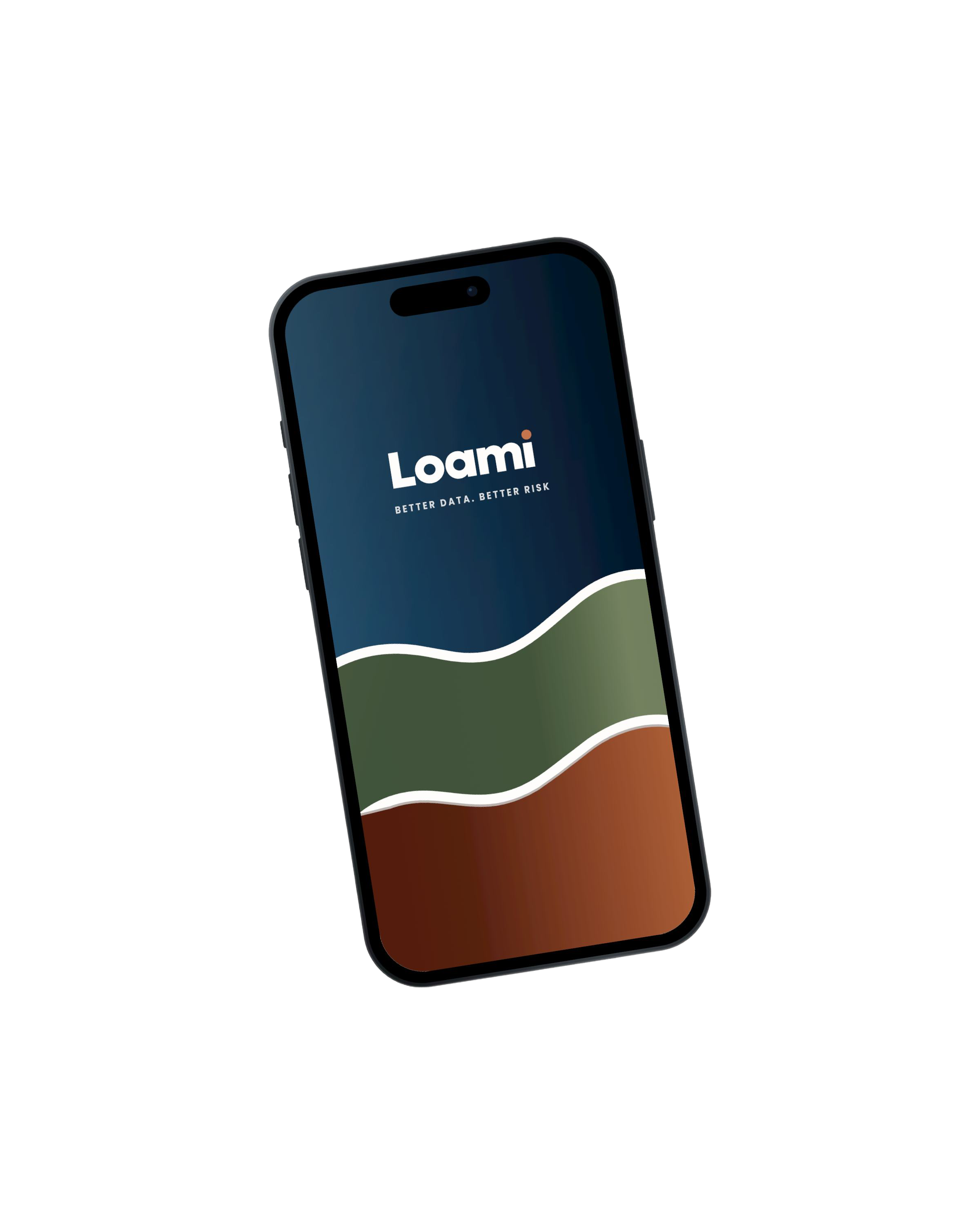 The Loami app launch screen on an iPhone